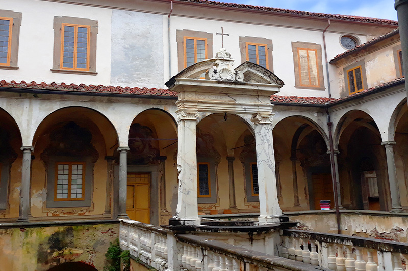 Restauro chiostro Foresteria Granducale Certosa di Calci
